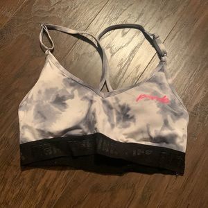 Pink sports bra